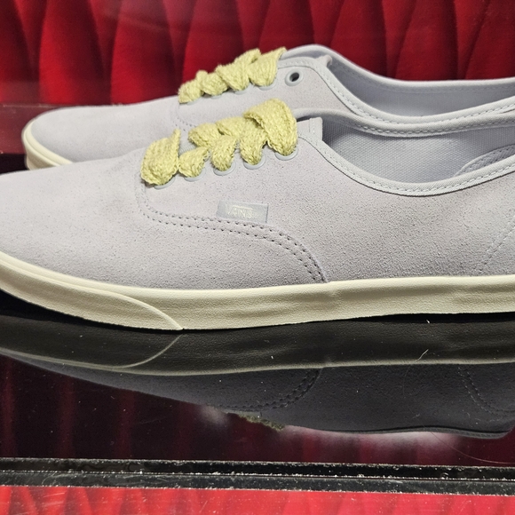 Light Blue Sneakers with Yellow Laces - Picture 1 of 7